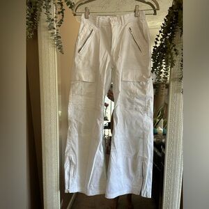 Wide leg cargo style pants